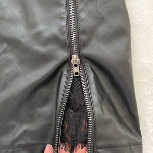 Faux Leather black skirt
